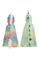Great Pretenders Reversible Rainbow Unicorn/Dragon Cape Size 5-6