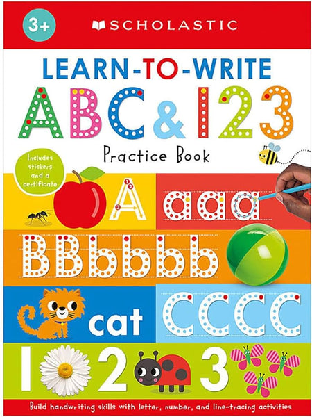 Scholastic Early Learners Learn To Write A B C And 1 2 3 Practice Book
