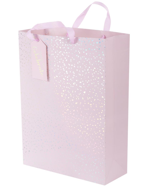 Gift Bag Pink Sparkle Time To Celebrate