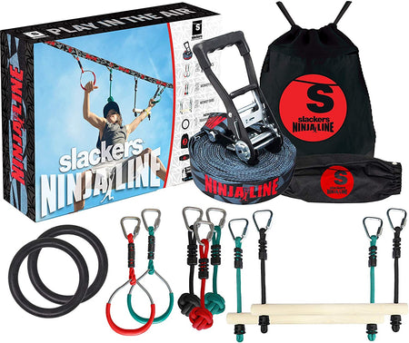 Slackers Ninjaline 30' with 7 Obstacles Starter Kit