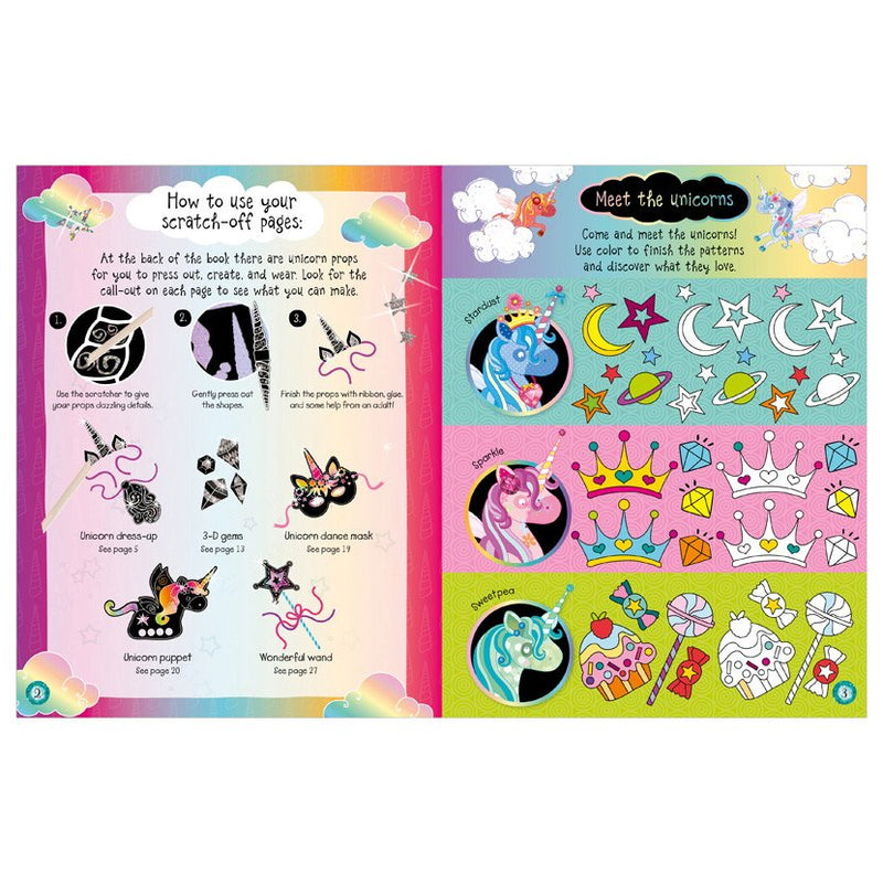 Scratch And Sparkle Unicorns Activity Book