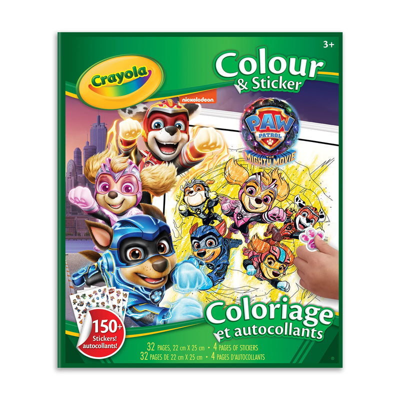 Crayola Paw Patrol Colour And Sticker Book