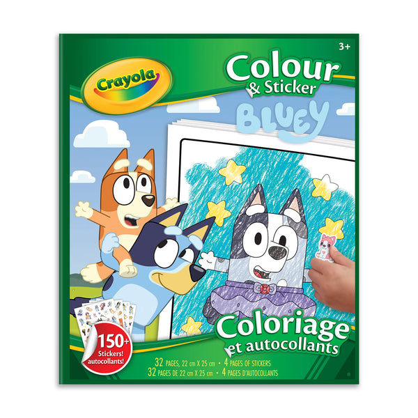 Crayola Bluey Colour And Sticker Book