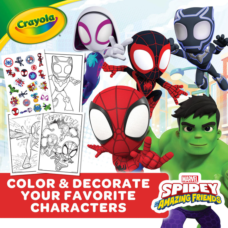 Crayola Marvel Spidey And His Amazing Friends Colour And Sticker Book