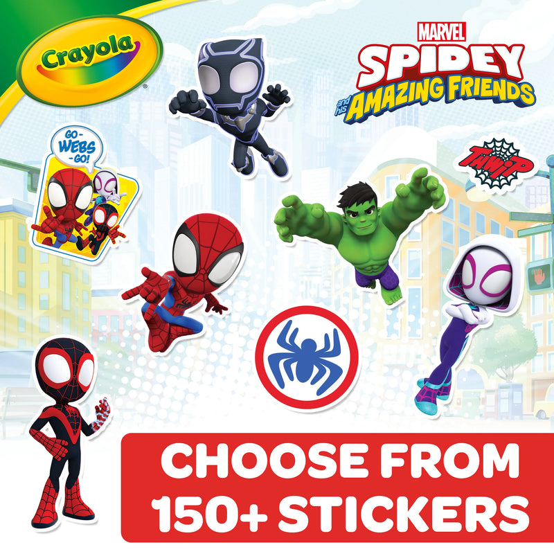 Crayola Marvel Spidey And His Amazing Friends Colour And Sticker Book