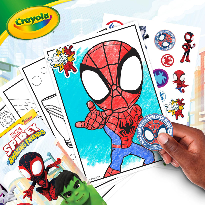 Crayola Marvel Spidey And His Amazing Friends Colour And Sticker Book