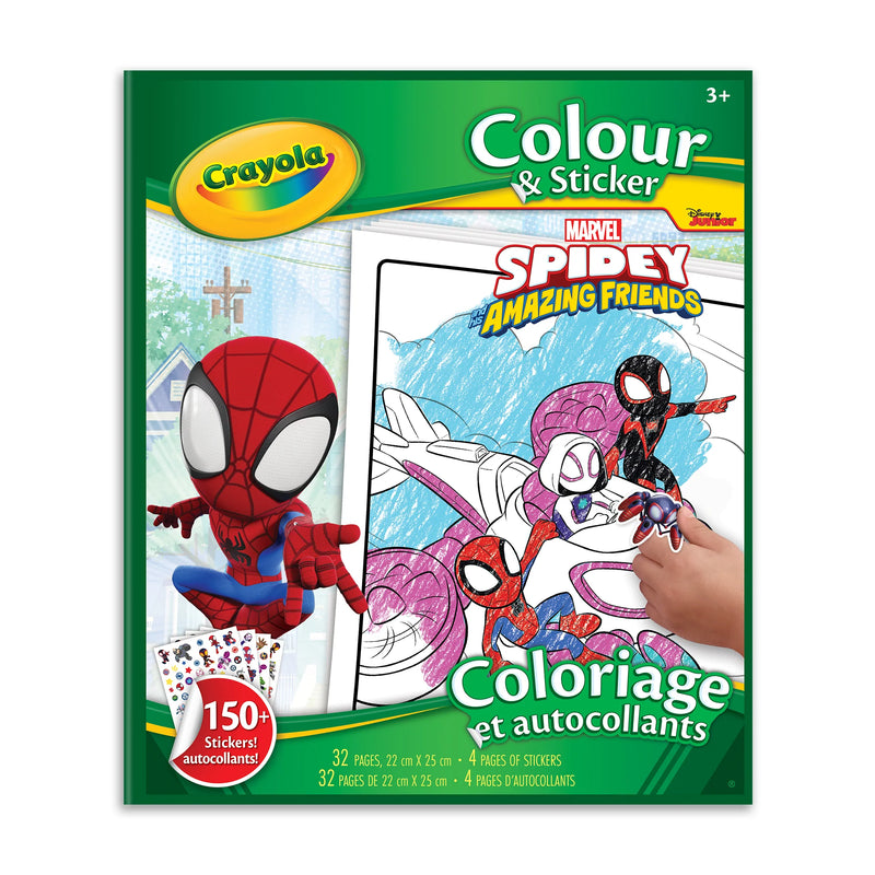 Crayola Marvel Spidey And His Amazing Friends Colour And Sticker Book