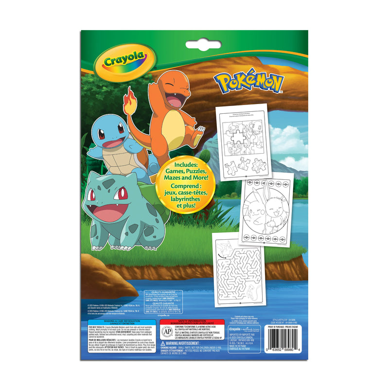 Crayola Colouring And Activity Pad With 7 Markers Pokemon