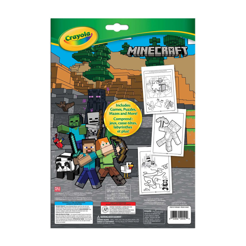 Crayola Minecraft Colouring And Activity Pad With 7 Markers