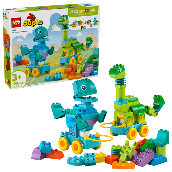 LEGO Duplo 3 In 1 Dinosaurs On Wheels #10451