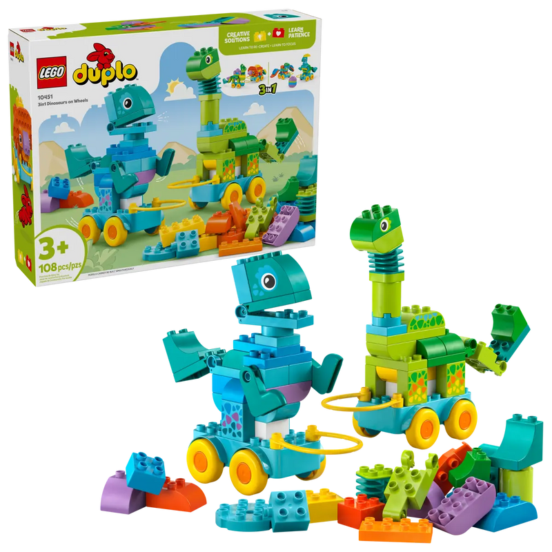 LEGO Duplo 3 In 1 Dinosaurs On Wheels