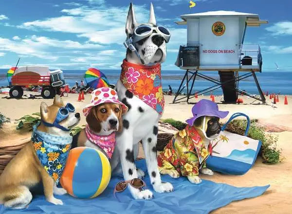 Ravensburger 100 Piece No Dogs On The Beach