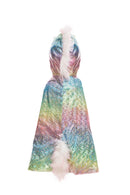 Great Pretenders Reversible Rainbow Unicorn/Dragon Cape Size 5-6