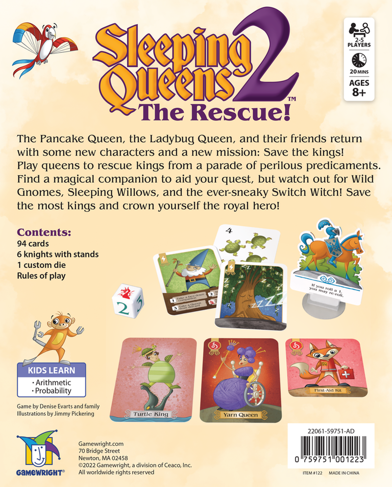 Gamewright Card Game Sleeping Queens 2 The Rescue