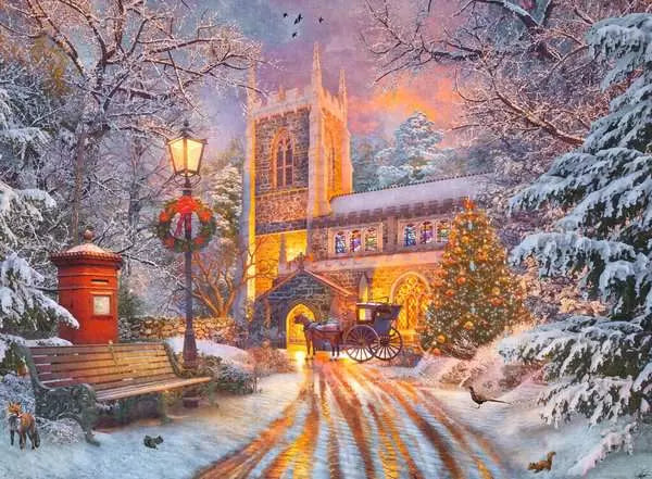 Ravensburger 500 Piece Puzzle (Glow In The Dark) Magical Christmas