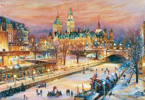 Ravensburger 1000 Piece Puzzle Canadian Collection Ottawa Winterlude Festival