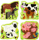 Ravensburger Puzzle Up 4, 6, 8 and 10 Piece Puzzles Farm Animals