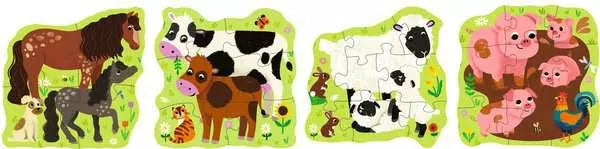 Ravensburger Puzzle Up 4, 6, 8 and 10 Piece Puzzles Farm Animals