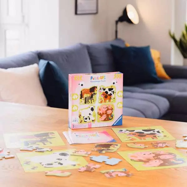 Ravensburger Puzzle Up 4, 6, 8 and 10 Piece Puzzles Farm Animals