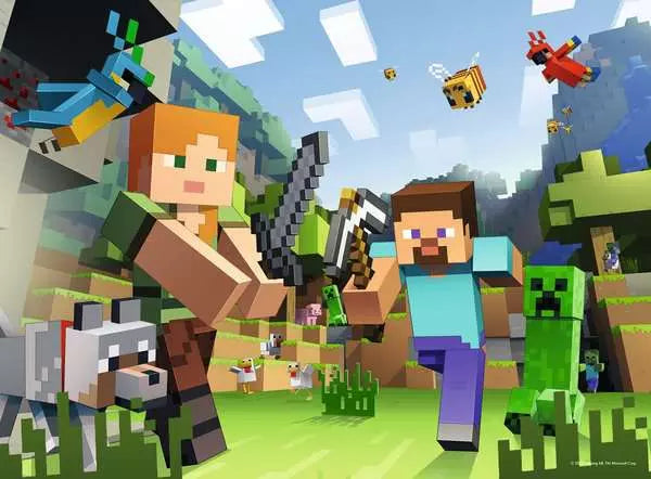 Ravensburger Minecraft 100 Piece Puzzle Steve And Alex