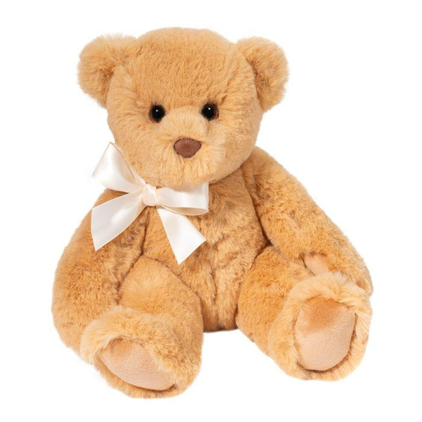 Douglas Graham Golden Small Bear With Ribbon