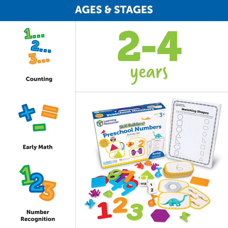 Learning Resources Skill Builders Preschool Numbers Activity Set