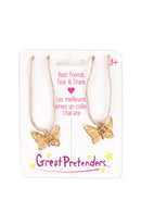 Great Pretenders Butterfly Share And Tear Necklaces