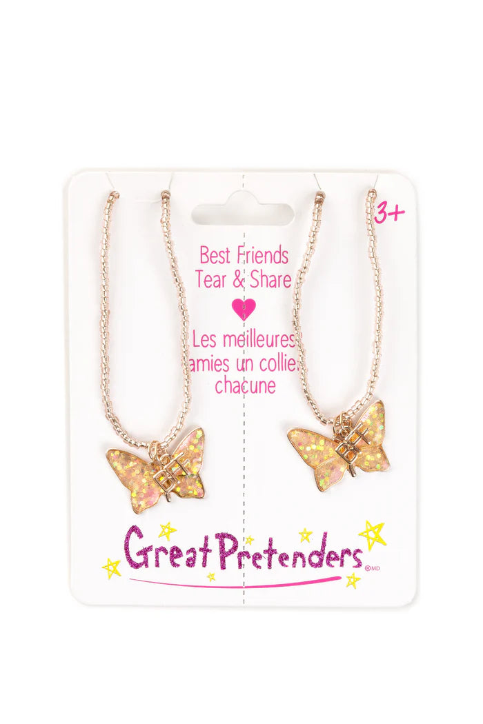 Great Pretenders Butterfly Share And Tear Necklaces