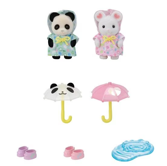 Calico Critters Nursery Friends Rainy Day Duo