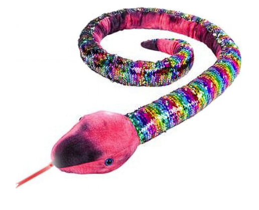 Adventure Planet Sequined Coloured Plush Snakes 67"
