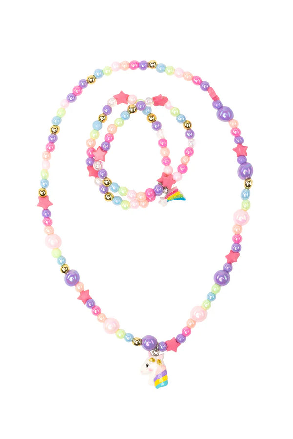 Great Pretenders Cheerful Starry Unicorn Necklace  And Bracelet Set