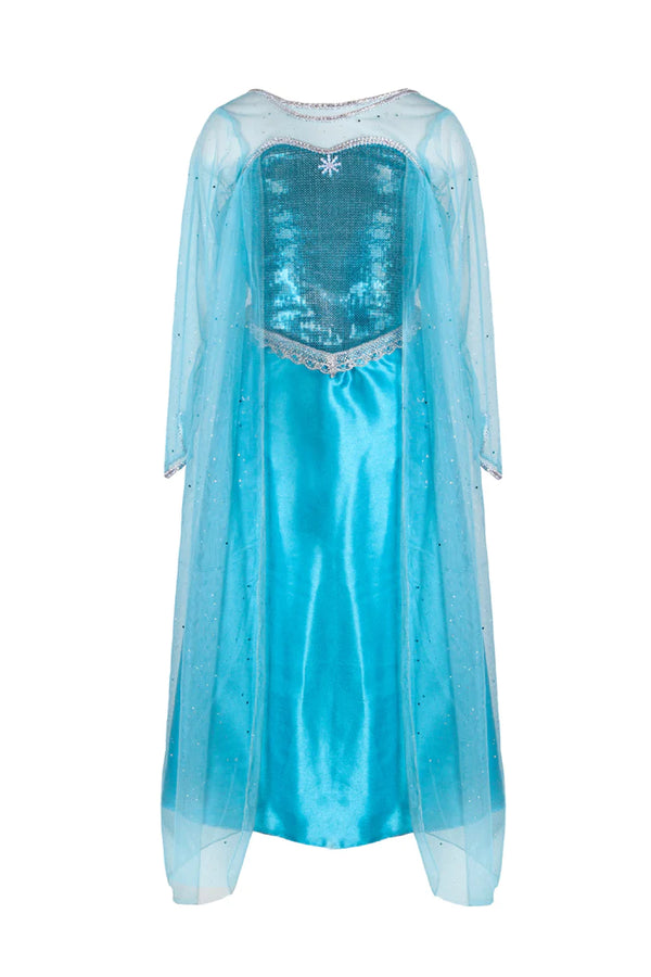 Great Pretenders Frozen Ice Queen Dress With Cape Size 5-6