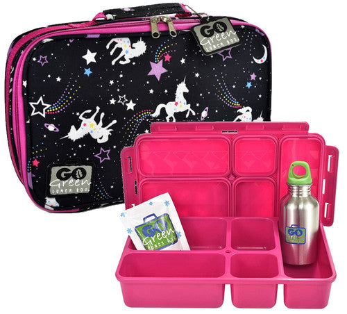 Go Green Lunchbox Set Large Size, 5 Compartments Magical Sky