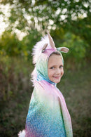 Great Pretenders Reversible Rainbow Unicorn/Dragon Cape Size 5-6