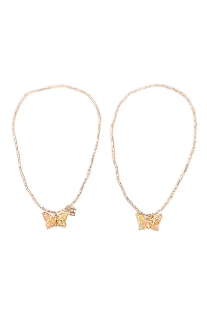 Great Pretenders Butterfly Share And Tear Necklaces