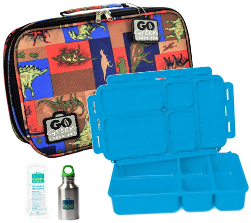 Go Green Lunchbox Set Large Size, 5 Compartments Jurassic Party