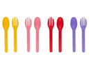 MontiiCo Out And About Cutlery Set Strawberry 4 Pairs (8 Pieces total)