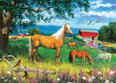 Cobble Hill 35 Piece Tray Puzzle Horses In The Field