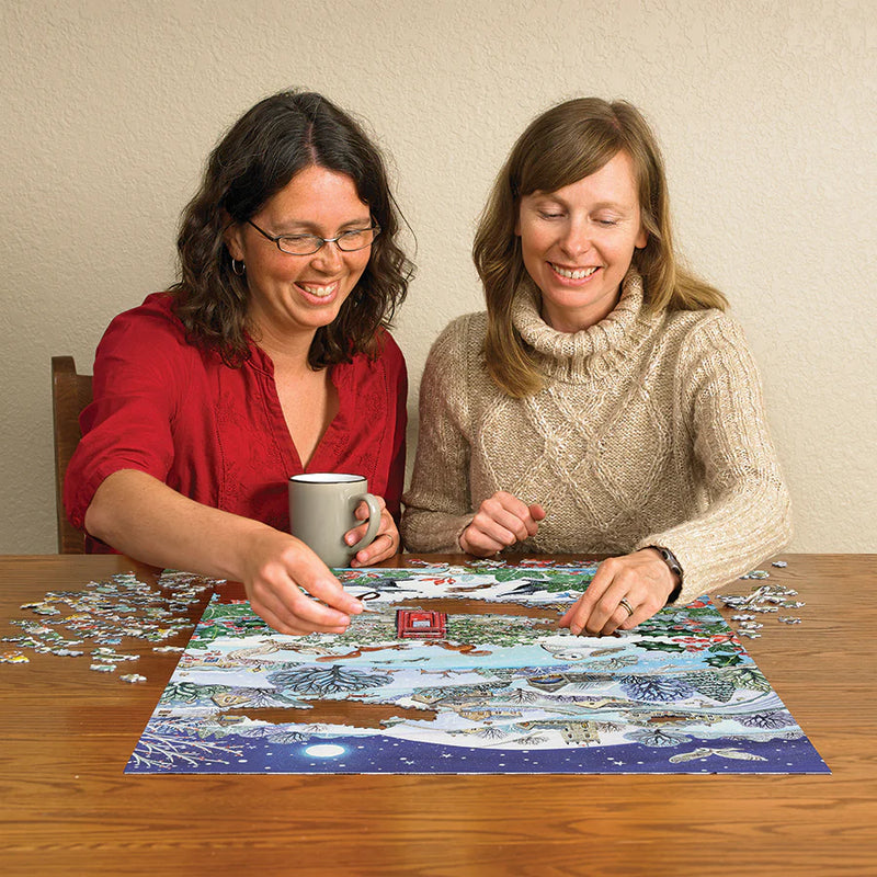 Cobble Hill 1000 Piece Puzzle Village On A Winter Night