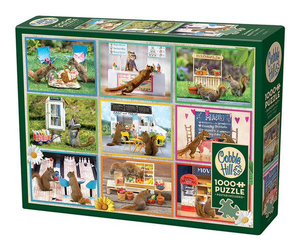 Cobble Hill 1000 Piece Puzzle Squirrels Around Town