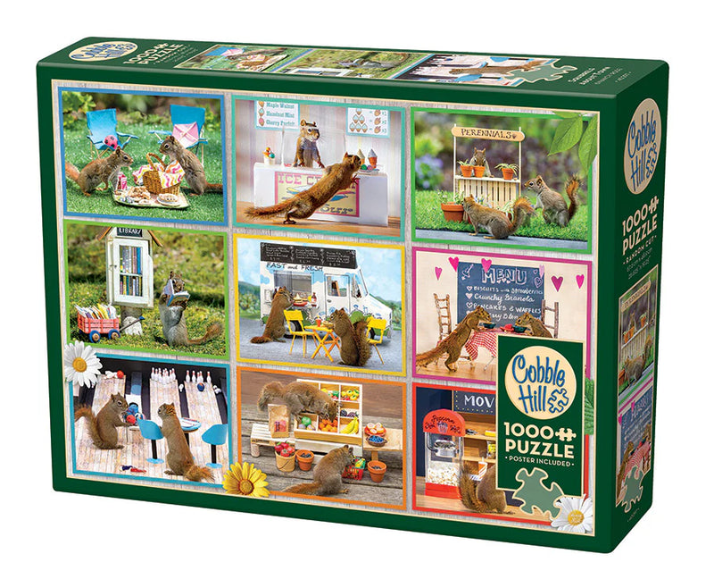 Cobble Hill 1000 Piece Puzzle Squirrels Around Town