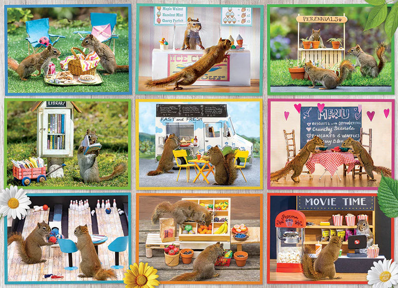 Cobble Hill 1000 Piece Puzzle Squirrels Around Town