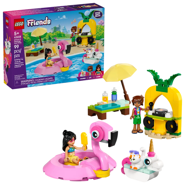 LEGO Friends Unicorn And Flamingo Pool Party #42658
