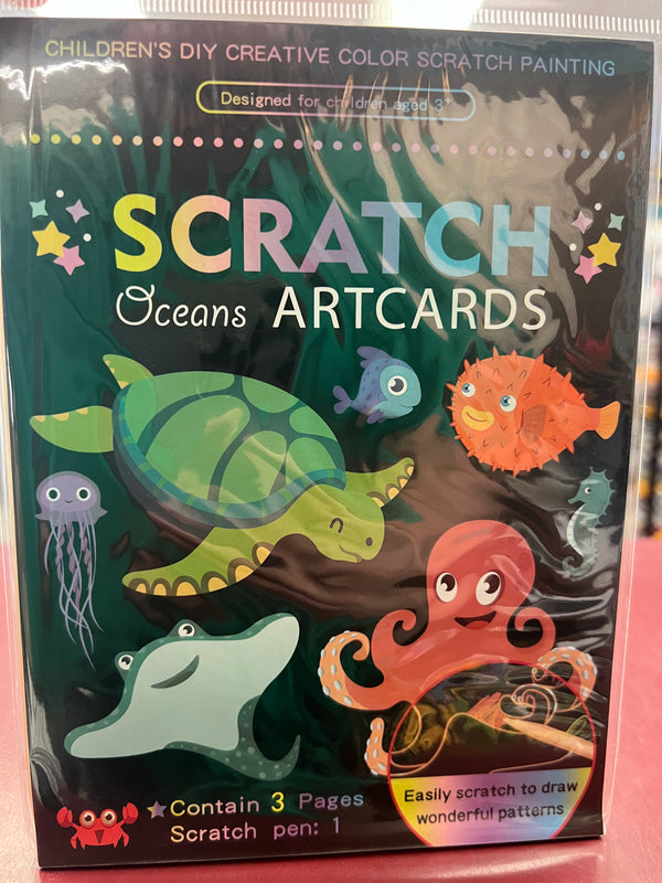 CTG Oceans Scratch Art Cards 3 Pages