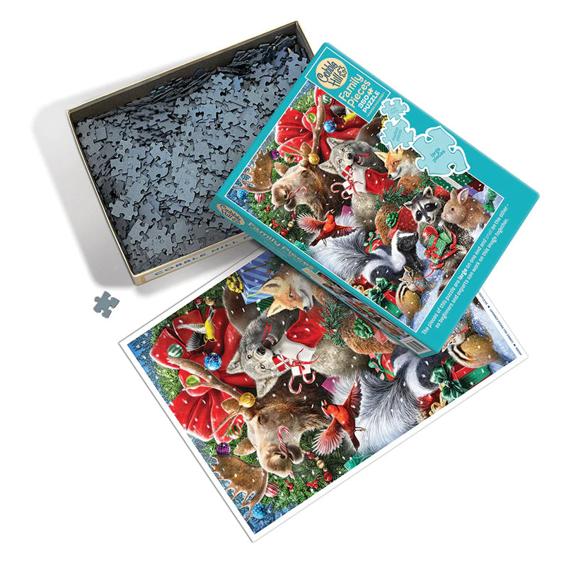 Xmas Cobble Hill 350 Piece Family Puzzle Festive Friends