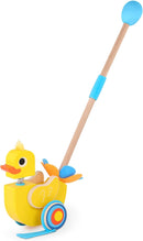 Battat Quack And Go Duck Waddling Wooden Push Toy