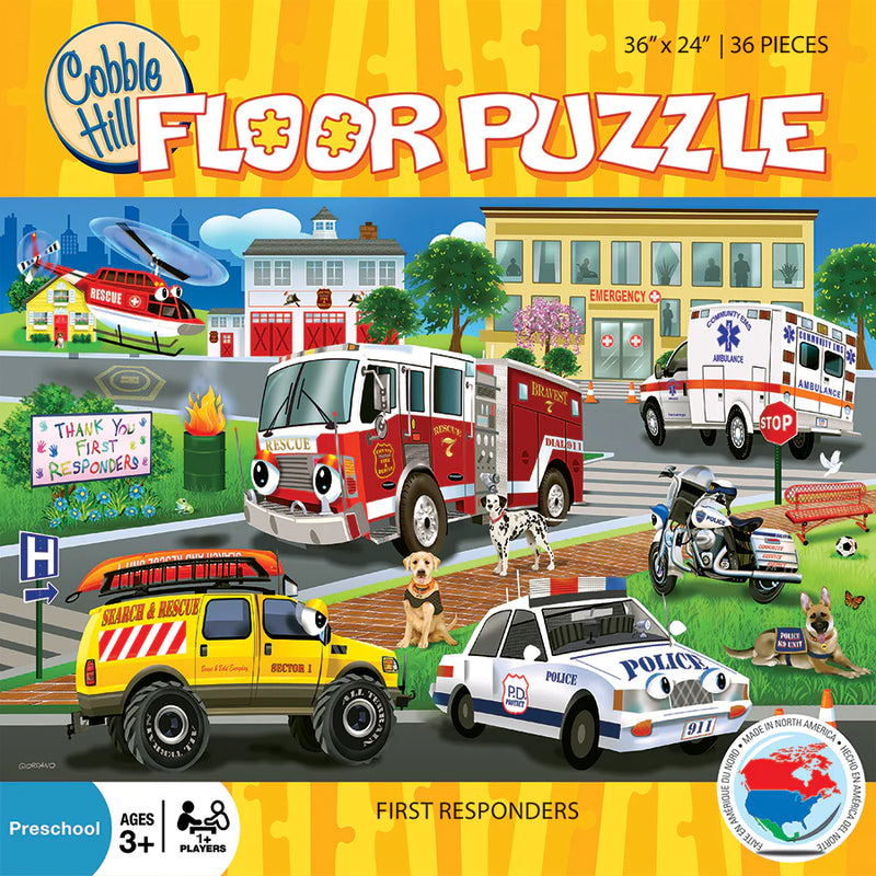 Cobble Hill 36 Piece Floor Puzzle First Responders