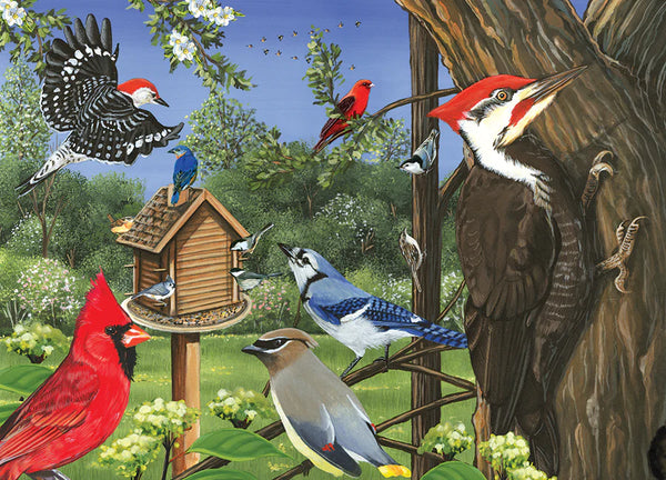 Cobble Hill 35 Piece Tray Puzzle Around The Birdfeeder