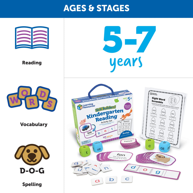 Learning Resources Skill Builders Kindergarten Reading Activity Set