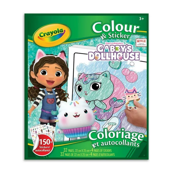 Crayola Gabby's Dollhouse Colour And Sticker Book